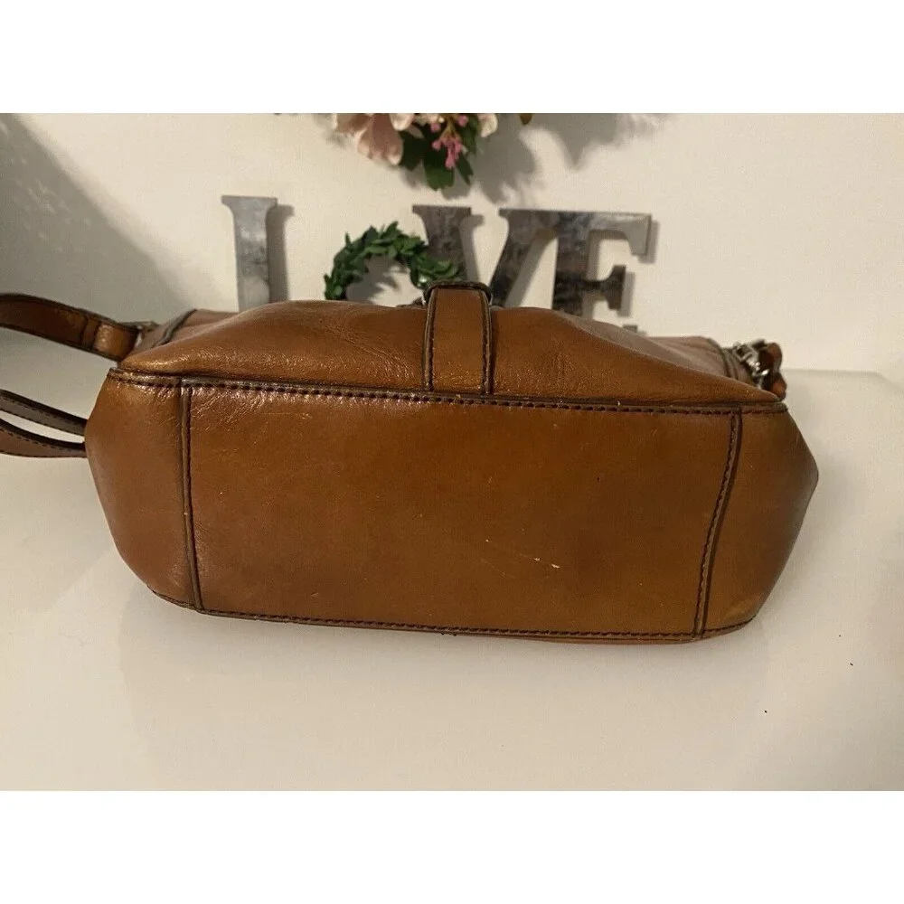 Vintage Etienne Aigner Leather Crossbody Shoulder Bag Purse Brown Boho Organizer - Picture 16 of 16